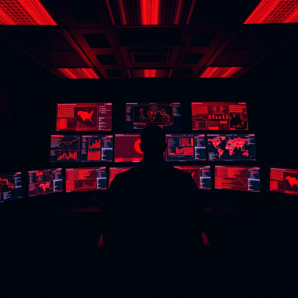 Security operations centre analyst monitoring threat detection dashboards